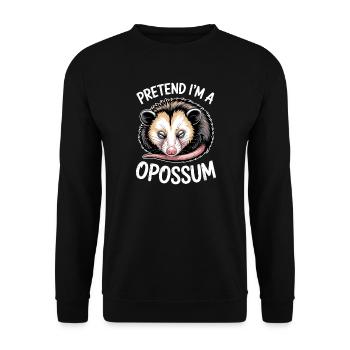 Opossum Sayings Possum Funny Opossum Gift - Unisex Sweatshirt - black - Front - Alina (178cm) & Michal (187cm)