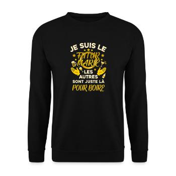 Je Suis Le Futur Marié Humour EVG - Sweat-shirt Unisexe - noir - Devant - Alina (178cm) & Michal (187cm)