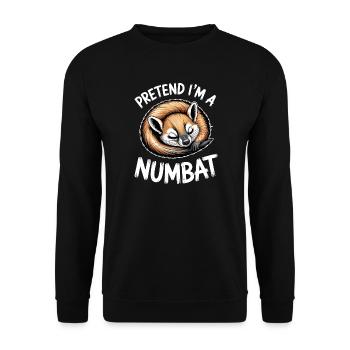 Dictons Numbat Numbat Drôle Drôle de Numbat Cadeau - Sweat-shirt Unisexe - noir - Devant - Alina (178cm) & Michal (187cm)