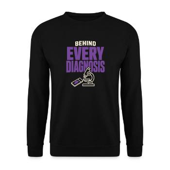 Pathology Laboratory Week, Diagnostics, - Unisex Sweatshirt - black - Front - Alina (178cm) & Michal (187cm)
