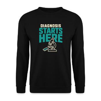 Pathology Laboratory Week, Diagnostics, - Unisex Sweatshirt - black - Front - Alina (178cm) & Michal (187cm)