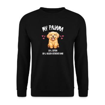 Golden Retriever Pajama Dog - Unisex Sweatshirt - black - Front - Alina (178cm) & Michal (187cm)