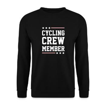 Cycling Crew - Unisex Sweatshirt - black - Front - Alina (178cm) & Michal (187cm)