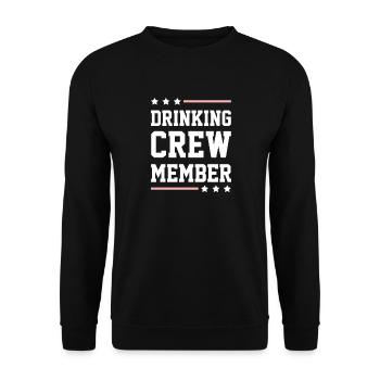 Drinking Crew - Unisex Pullover - Schwarz - Vorne - Alina (178cm) & Michal (187cm)