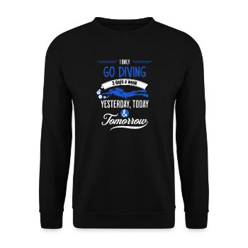 Scuba Diving 3 Days A Week Funny - Unisex Sweatshirt - black - Front - Alina (178cm) & Michal (187cm)