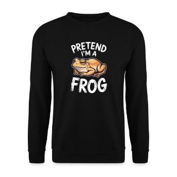 Expressions de grenouilles, Grenouilles, drôle de cadeau de grenouille - Sweat-shirt Unisexe - noir - Devant - Alina (178cm) & Michal (187cm)