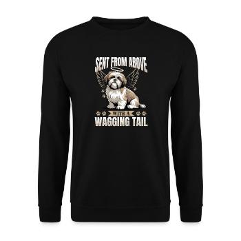 Shih Tzu Dog Breed - Unisex Pullover - Schwarz - Vorne - Alina (178cm) & Michal (187cm)