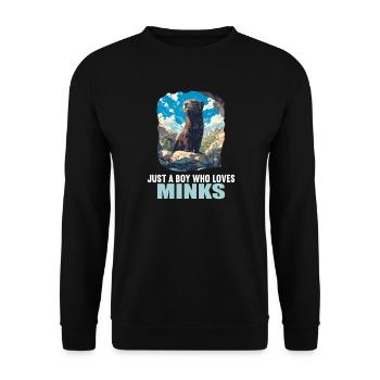 Nerze Nerz - Unisex Pullover - Schwarz - Vorne - Alina (178cm) & Michal (187cm)