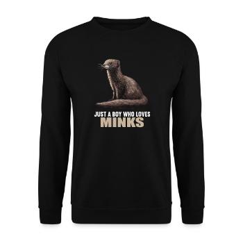 Nerze Nerz - Unisex Pullover - Schwarz - Vorne - Alina (178cm) & Michal (187cm)