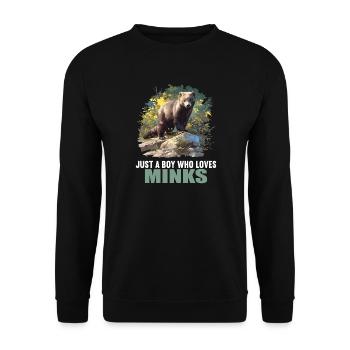 Nerze Nerz - Unisex Pullover - Schwarz - Vorne - Alina (178cm) & Michal (187cm)