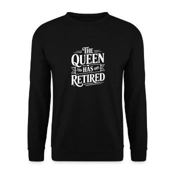 The Queen Has Retired - Unisex Sweatshirt - black - Front - Alina (178cm) & Michal (187cm)