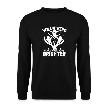 Citation d’un assistant social : rendre chaque jour plus lumineux - Sweat-shirt Unisexe - noir - Devant - Alina (178cm) & Michal (187cm)