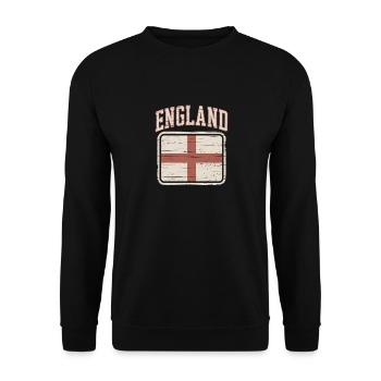 Drapeau vintage de l’Angleterre - Sweat-shirt Unisexe - noir - Devant - Alina (178cm) & Michal (187cm)