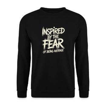 Mindset Inspired By Fear Of Average Bodybuilding - Unisex Pullover - Schwarz - Vorne - Alina (178cm) & Michal (187cm)