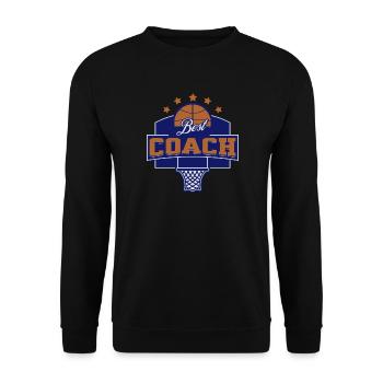 Beste Basketballtrainer-Sportarten - Unisex Pullover - Schwarz - Vorne - Alina (178cm) & Michal (187cm)