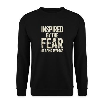 Mindset Inspired By Fear Of Average Bodybuilding - Unisex Pullover - Schwarz - Vorne - Alina (178cm) & Michal (187cm)