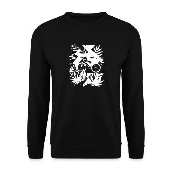 Mountain Bike Graphics - Unisex Sweatshirt - black - Front - Alina (178cm) & Michal (187cm)