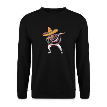 Danse poncho sombrero mexicaine - Sweat-shirt Unisexe - noir - Devant - Alina (178cm) & Michal (187cm)