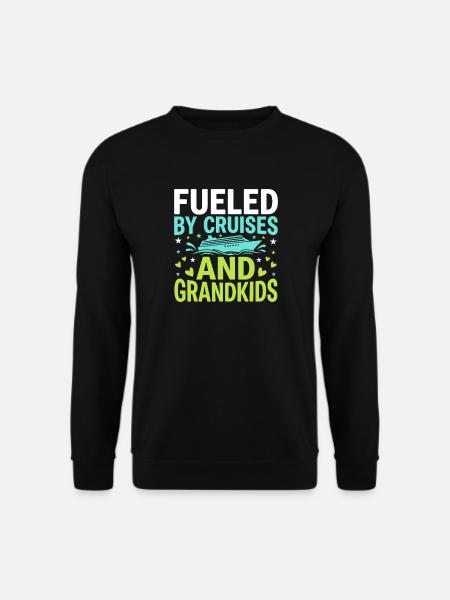 Kreuzfahrt-oma, Oma An Deck, - Unisex Pullover - Schwarz
