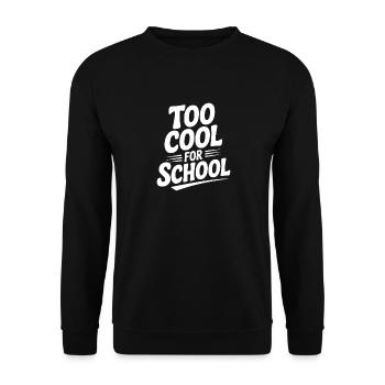Too Cool For School - Unisex Sweatshirt - black - Front - Alina (178cm) & Michal (187cm)