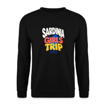 Voyage des filles en Sardaigne Équipe de vacances en Italie Voyage Identifiant - Sweat-shirt Unisexe - noir - Devant - Alina (178cm) & Michal (187cm)