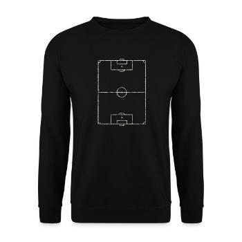 Art minimal des lignes de terrain de football - Sweat-shirt Unisexe - noir - Devant - Alina (178cm) & Michal (187cm)