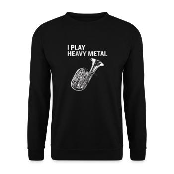 Le tuba rencontre le heavy metal - Sweat-shirt Unisexe - noir - Devant - Alina (178cm) & Michal (187cm)