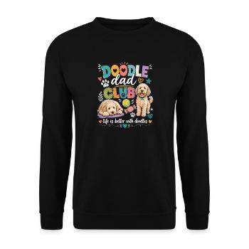 Doodle Dad Club Dog Love - Unisex Sweatshirt - black - Front - Alina (178cm) & Michal (187cm)