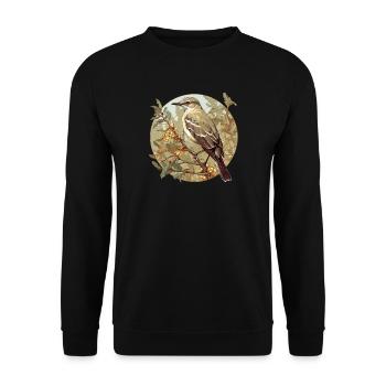 Spottdrosseln Spottdrossel - Unisex Pullover - Schwarz - Vorne - Alina (178cm) & Michal (187cm)