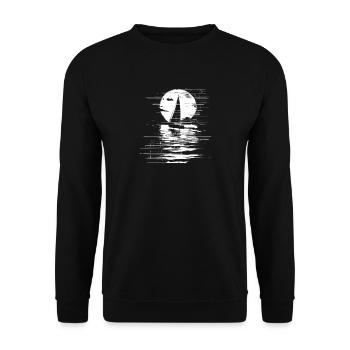 Segeln Skizze - Unisex Pullover - Schwarz - Vorne - Alina (178cm) & Michal (187cm)