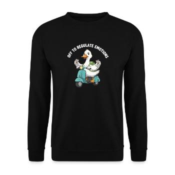 Régulateur d’émotion pour scooter Quak - Sweat-shirt Unisexe - noir - Devant - Alina (178cm) & Michal (187cm)
