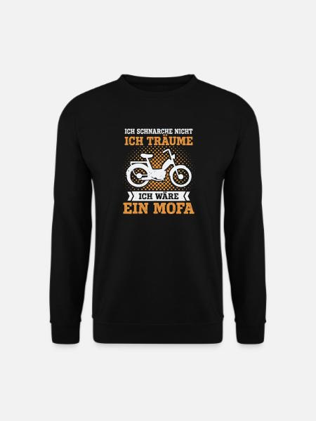 Mofa Moped Roller Mofafahrer Mofaroller - Unisex Pullover - Schwarz