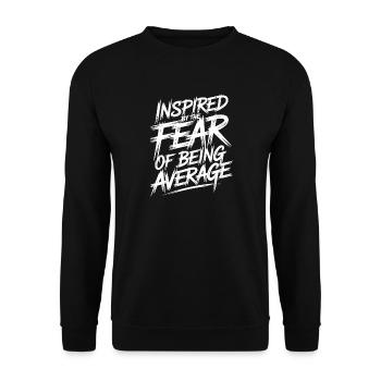 Mindset Inspired By Fear Of Average Bodybuilding - Unisex Sweatshirt - black - Front - Alina (178cm) & Michal (187cm)