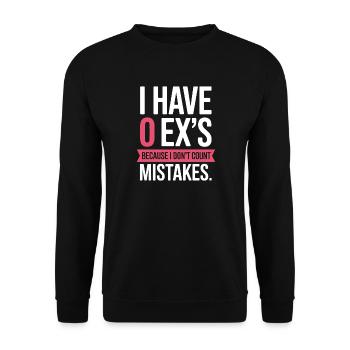 Ex-petit ami J’ai 0 ex Séparation Divorce célibataire - Sweat-shirt Unisexe - noir - Devant - Alina (178cm) & Michal (187cm)