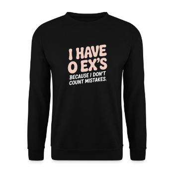 Ex-petit ami J’ai 0 ex Séparation Divorce célibataire - Sweat-shirt Unisexe - noir - Devant - Alina (178cm) & Michal (187cm)