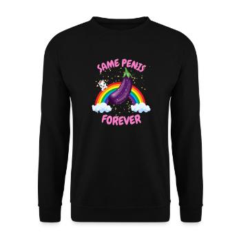 Same Penis Forever Bride - Unisex Pullover - Schwarz - Vorne - Alina (178cm) & Michal (187cm)