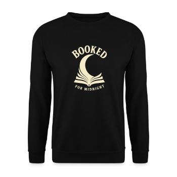 Booked for Midnight - Unisex Pullover - Schwarz - Vorne - Alina (178cm) & Michal (187cm)
