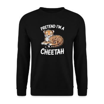 Paroles du guépard Cadeau drôle de guépard - Sweat-shirt Unisexe - noir - Devant - Alina (178cm) & Michal (187cm)