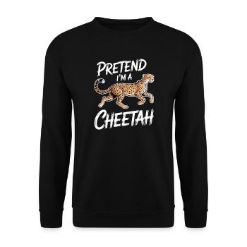 Paroles du guépard Cadeau drôle de guépard - Sweat-shirt Unisexe - noir - Devant - Alina (178cm) & Michal (187cm)