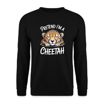 Paroles du guépard Cadeau drôle de guépard - Sweat-shirt Unisexe - noir - Devant - Alina (178cm) & Michal (187cm)