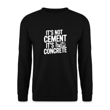 Es ist kein Zement, es ist Beton - Unisex Pullover - Schwarz - Vorne - Alina (178cm) & Michal (187cm)