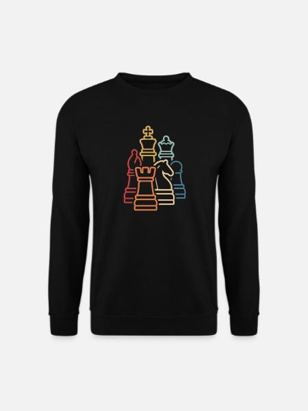 Chess Retro Chess Pieces Chess Player - Unisex Sweatshirt - black