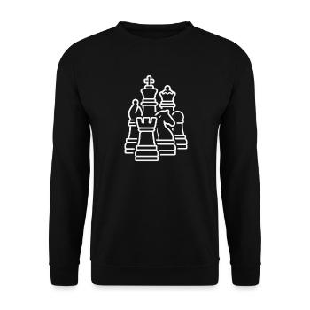 Chess Chess Pieces Chess Players - Unisex Sweatshirt - black - Front - Alina (178cm) & Michal (187cm)