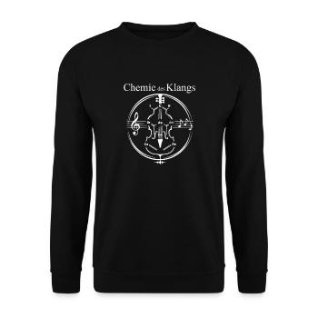 Violine - Chemie des Klangs: ICH BrAuCH CaFE - Unisex Pullover - Schwarz - Vorne - Alina (178cm) & Michal (187cm)