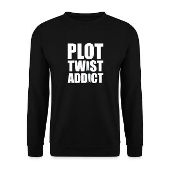 Krimi Roman Thriller Leser Bücherwurm - Unisex Pullover - Schwarz - Vorne - Alina (178cm) & Michal (187cm)