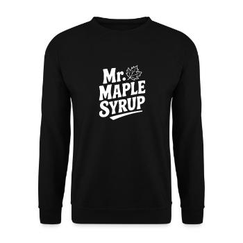 Monsieur Sirop d’érable - Sweat-shirt Unisexe - noir - Devant - Alina (178cm) & Michal (187cm)