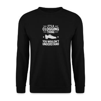 Clogging Dance Clogger Tap Dance Gifts - Unisex Sweatshirt - black - Front - Alina (178cm) & Michal (187cm)