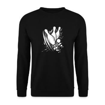 Bowling - Unisex Sweatshirt - black - Front - Alina (178cm) & Michal (187cm)