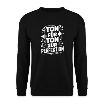 Chorleiter - Ton für Ton zur Perfektion - Unisex Pullover - Schwarz - Vorne - Alina (178cm) & Michal (187cm)