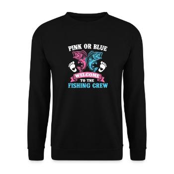 Rose ou bleu Bienvenue à l’équipe de pêche - Sweat-shirt Unisexe - noir - Devant - Alina (178cm) & Michal (187cm)